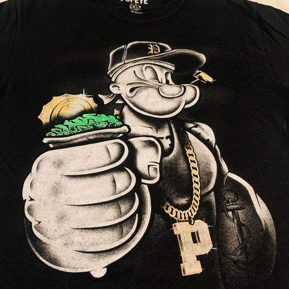 Popeye the Sailor Man Black t-shirt - Picture 2 of 8